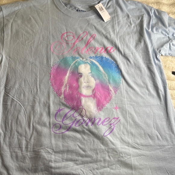 Old Navy Light Blue Selena Gomez Tee - Picture 2 of 4